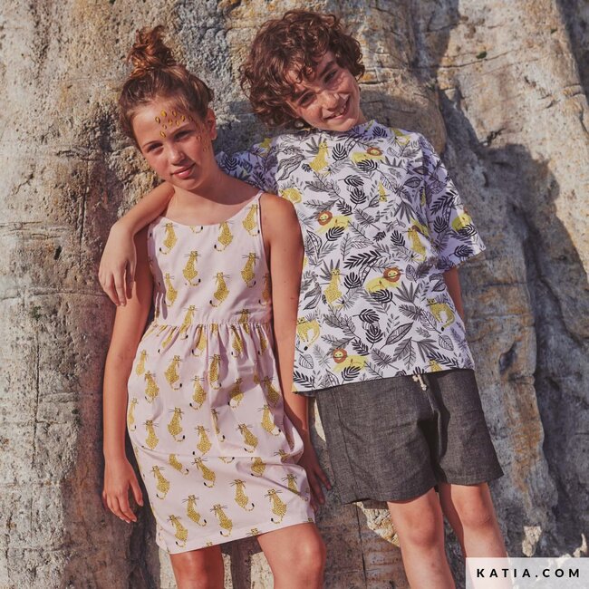 Wild leopards - poplin