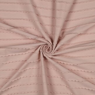 Jersey ruffles - poederroze