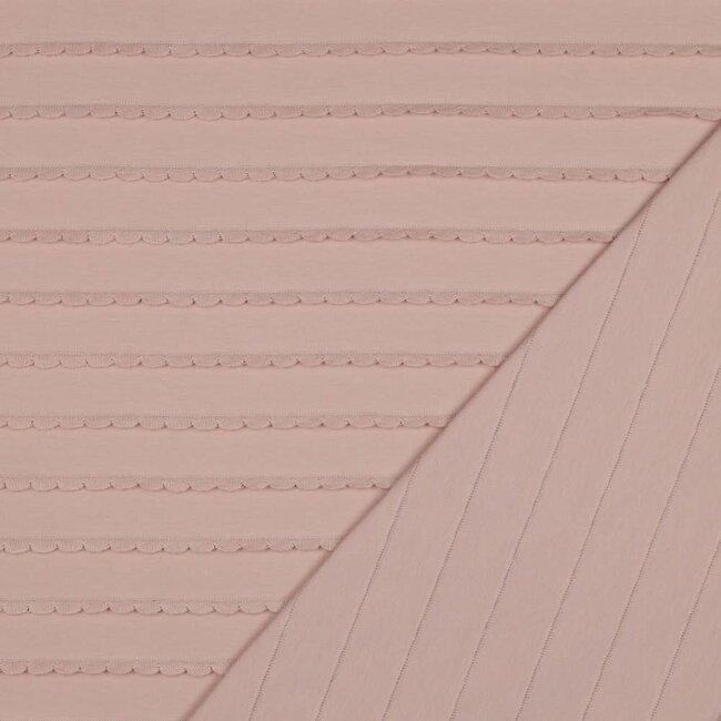 Jersey ruffles - poederroze
