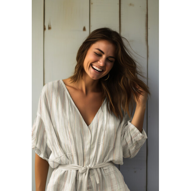 Linnen breeze stripe - multi