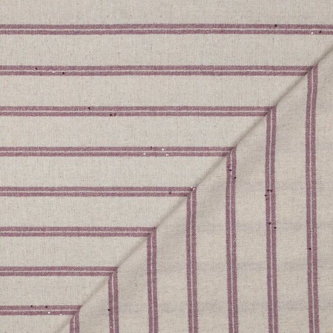 Country stripe linnen - lila