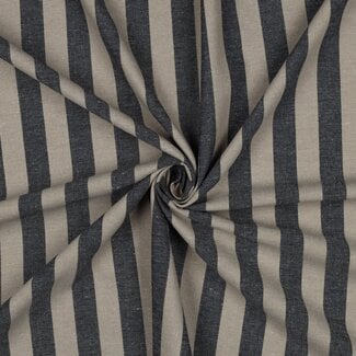 Bold stripe linnen viscose - navy