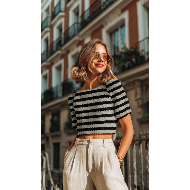 Knitted jacquard breisel - zwart