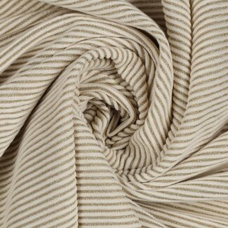 Soft gold stripe knit - tricot