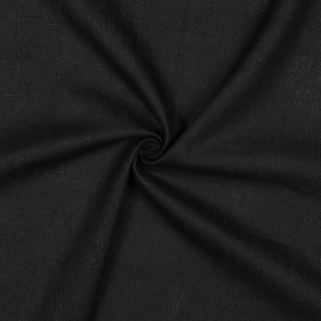 Linnen washed - zwart