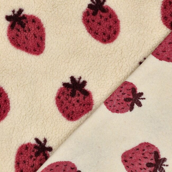 Teddy aardbei - ecru