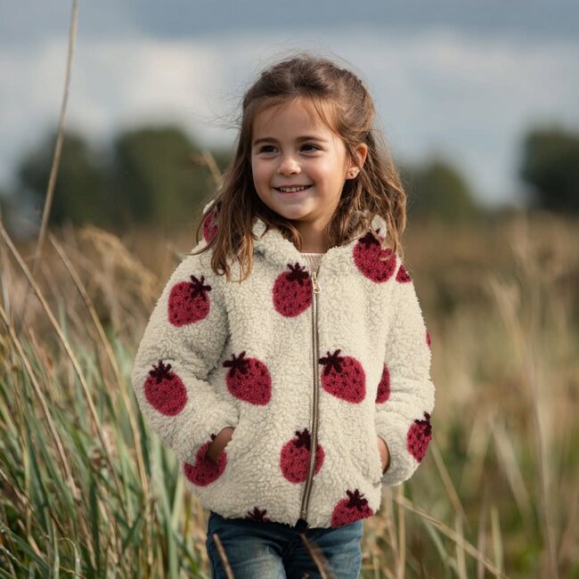 Teddy aardbei - ecru