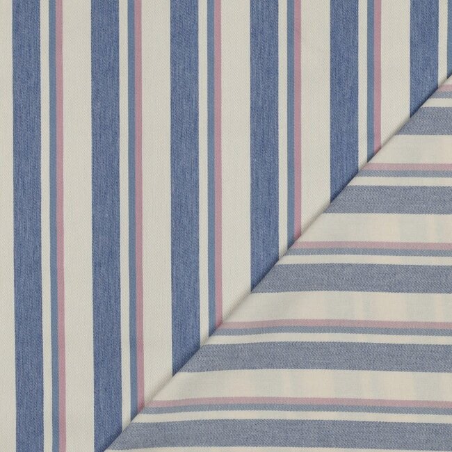 Denim stripes - pink