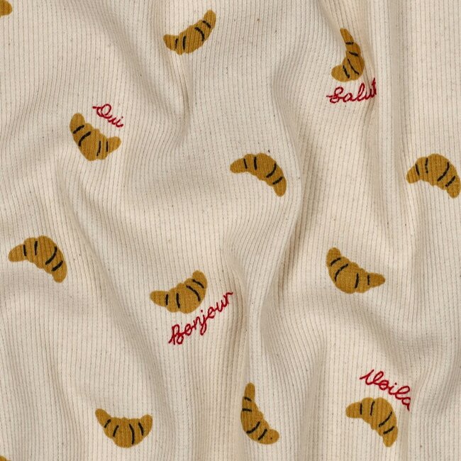Bonjour croissant - rib jersey