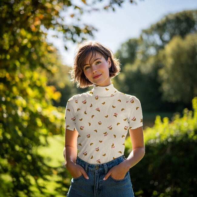 Bonjour croissant - rib jersey