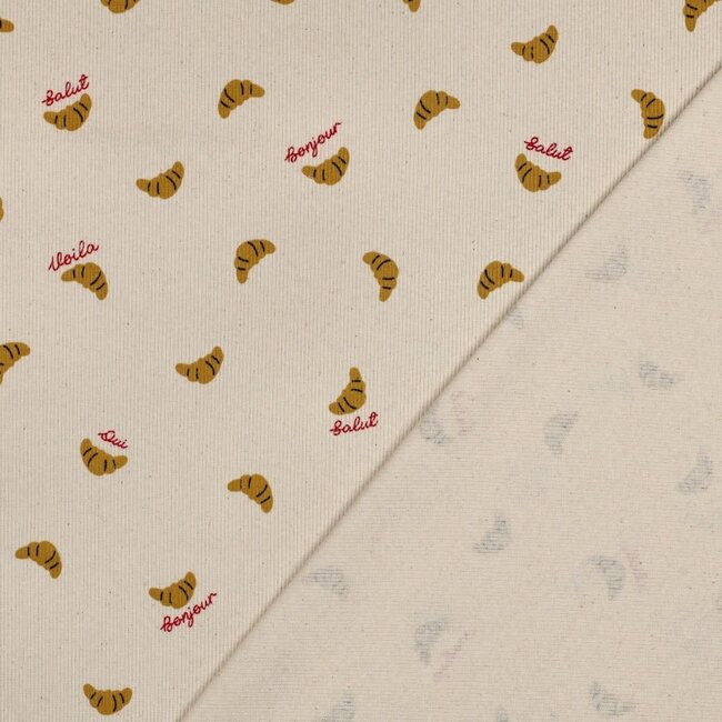 Bonjour croissant - rib jersey