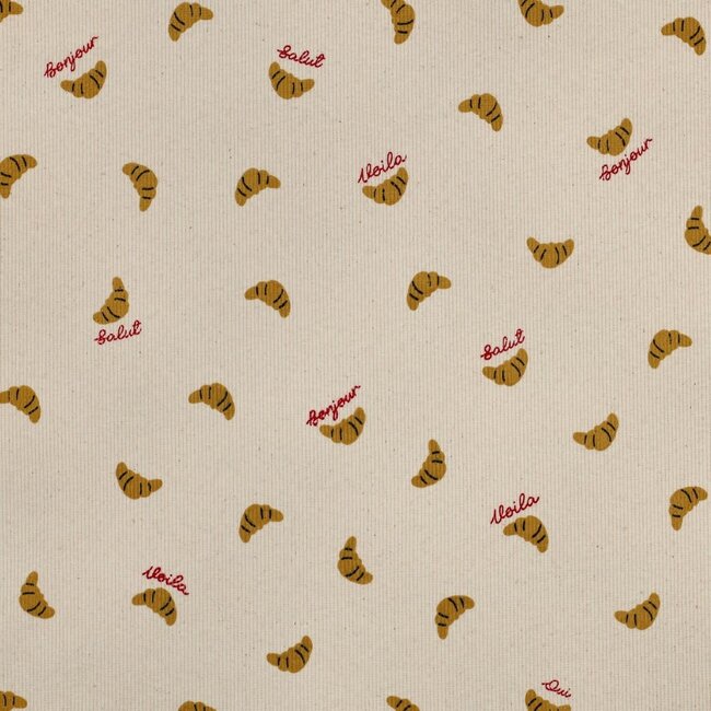 Bonjour croissant - rib jersey