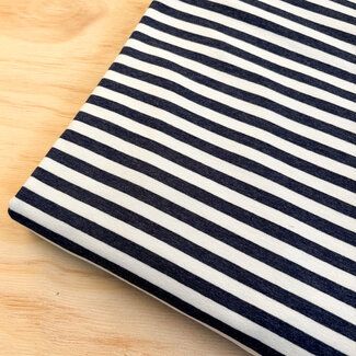 Four roses 2 meter - viscosetricot navy streep