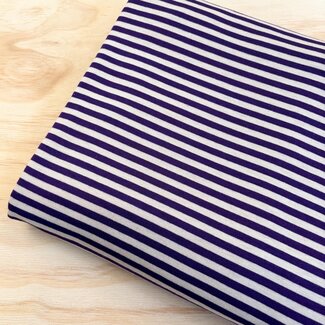 Four roses 2 meter - viscosetricot paars streep