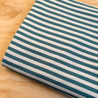 Four roses 2 meter - viscosetricot aqua streep