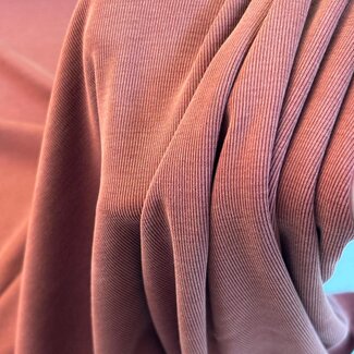 Fijne rib viscosetricot - port wine