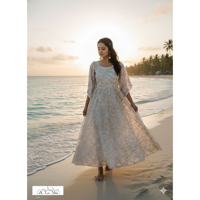 Champagne leaves - poplin