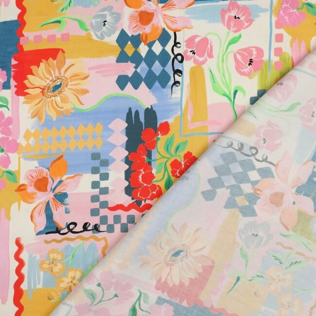 Patchwork - katoen satijn