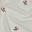 Katoen voile crinkle - embroidery bloemen