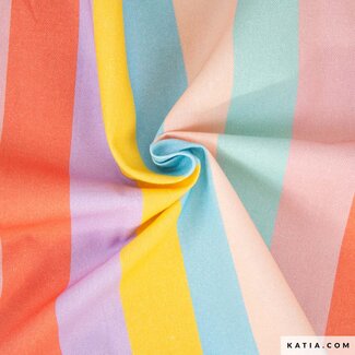 Katia Fabrics Pastel stripes - canvas