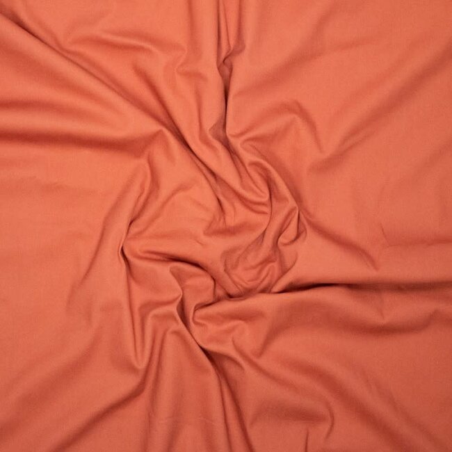 Stretchkatoen peach finish - mango