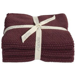 Sander Allstars vaatdoek (set van 3 stuks) - aubergine (fb 24)