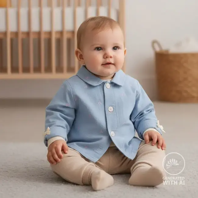 Bow tie - denim embroidery