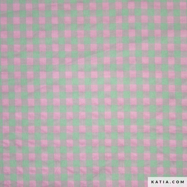 Vichy gingham - apple & pink