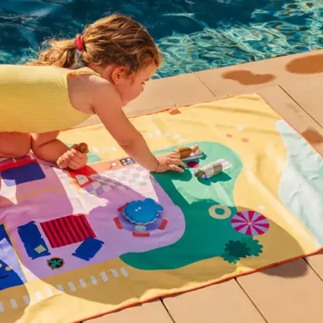 Play towel 140x70 cm - doll house