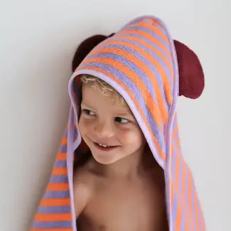 Quut Cotton hooded towel 75x75 cm - bear
