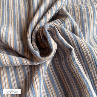 Pacific blue stripes - double gauze