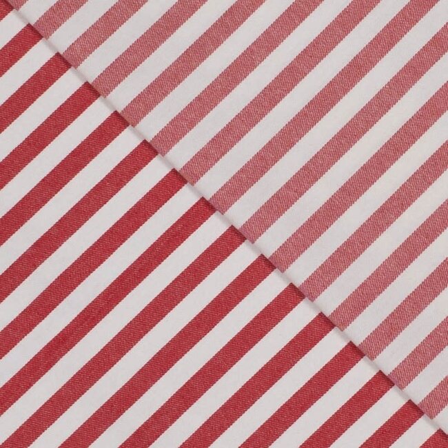 Denim brede streep - rood