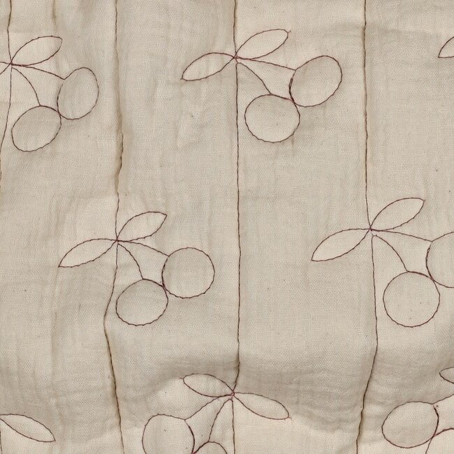 Double gauze matelassé kersjes - ecru