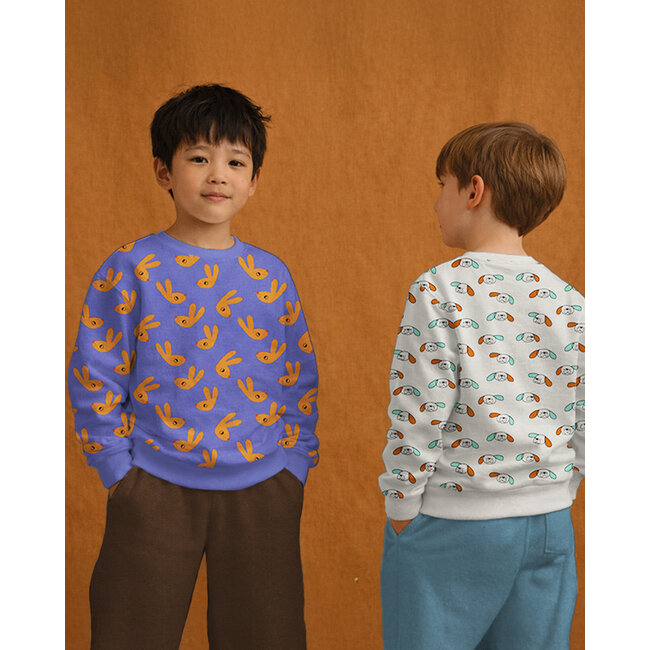 Lavendel konijntjes - jersey gots