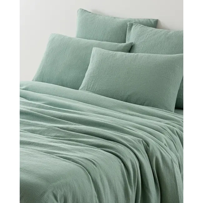 cocoon double gauze - water green