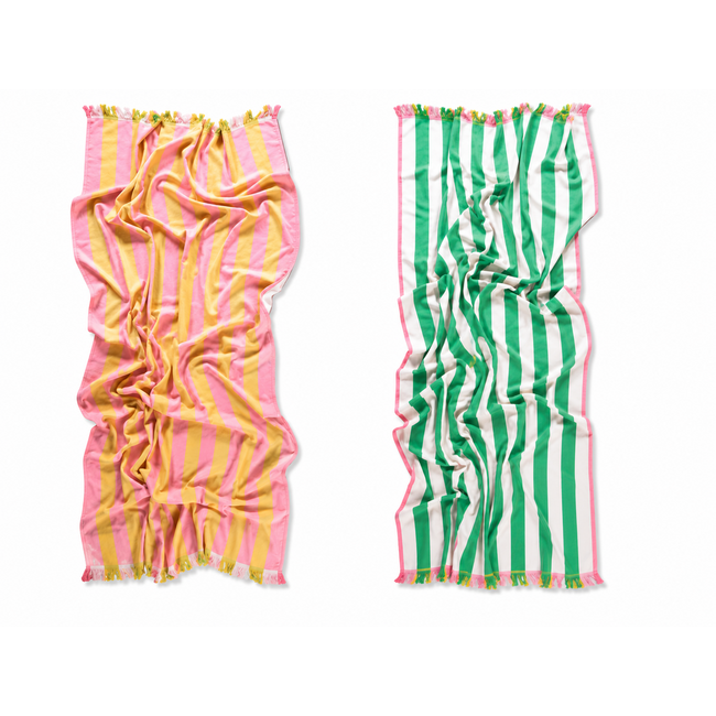 Riviera fouta - sunset (roze-geel)