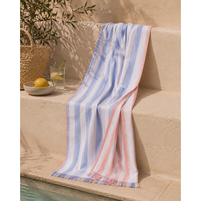 Riviera fouta - coast (roze-blauw)