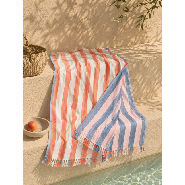 Riviera fouta - coral bay (koraal-blauw)