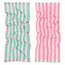 Riviera fouta - flamingo (turquoise-roze)