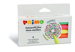 Primo | Viltstiften Fluorescerend 6 Stuks