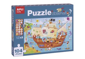 Piratenschip Observeer Puzzel 104-delig