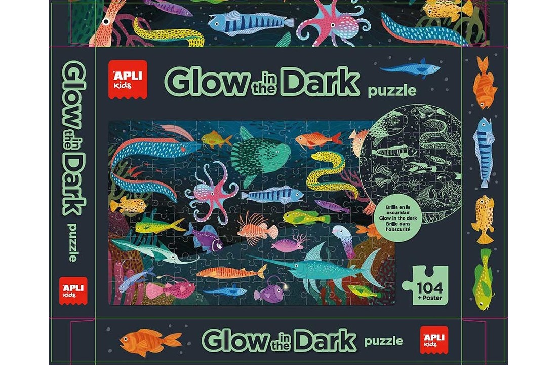 Oceaan Puzzel Glow in the Dark 104-delig + Poster