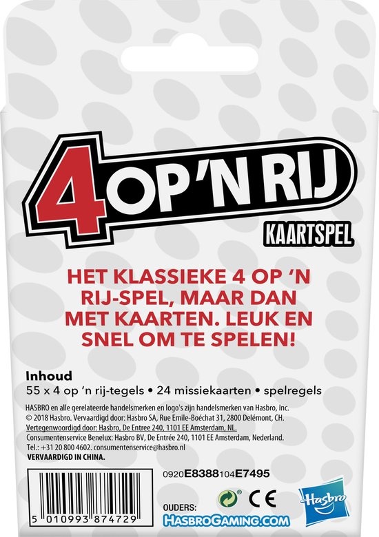 Kaartspel 4 Op een rij