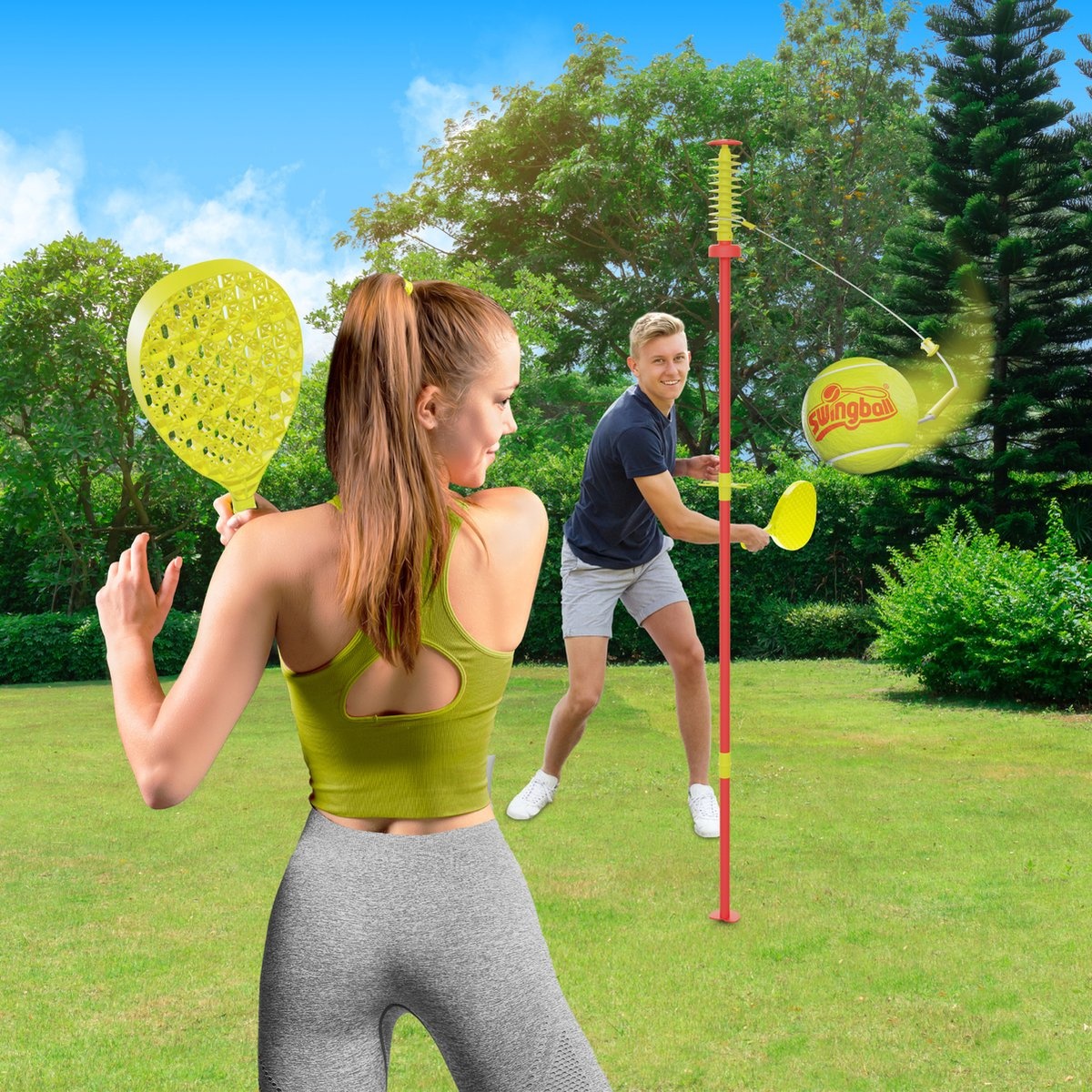 Swingball classic tennistrainer inclusief rackets