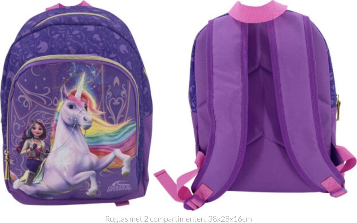 Unicorn rugtas met 2 compartimenten