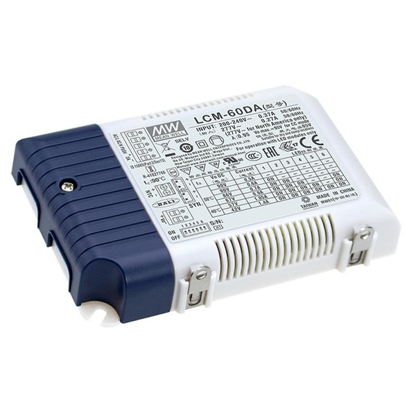Mean Well LCM-60DA2 Driver LED 60 W 0,5-1,4A - 42-90V Corrente Costante (CC)