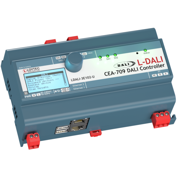 Loytec LDALI-3E102-U CEA-709/DALI Controllers, 2 kanaal