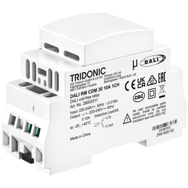 Tridonic Relé DALI-2 DALI RM CDM 30 10A 1 canal