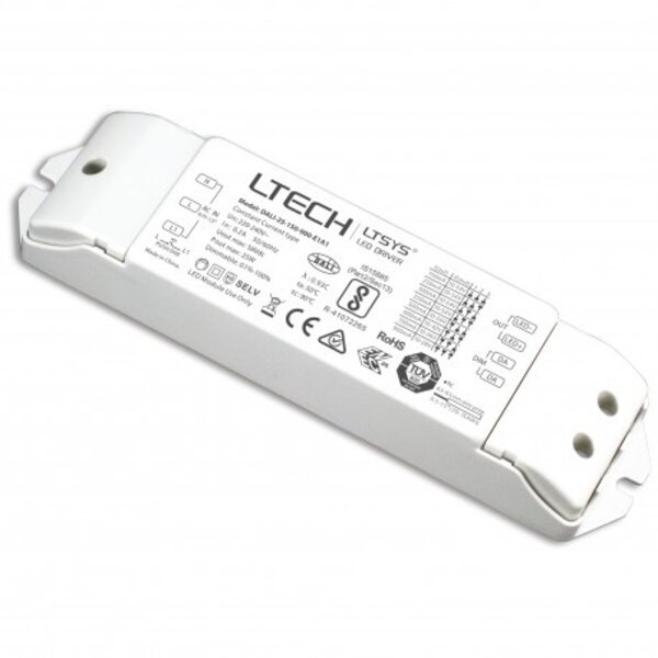 LTECH 1 voudige Constant Current LED driver 230Vinput 1500 –900mA CC 25W- DALI-25-150-900-E1A1