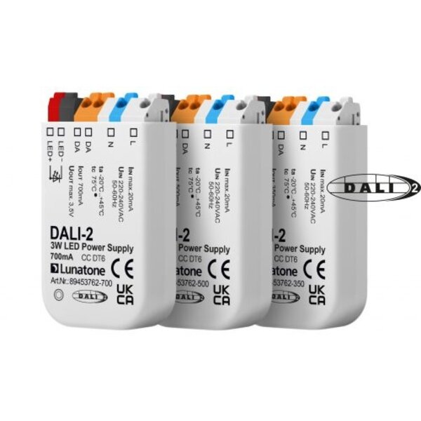 Lunatone Alimentation LED DALI 3W 230V 350-500-700mA CC